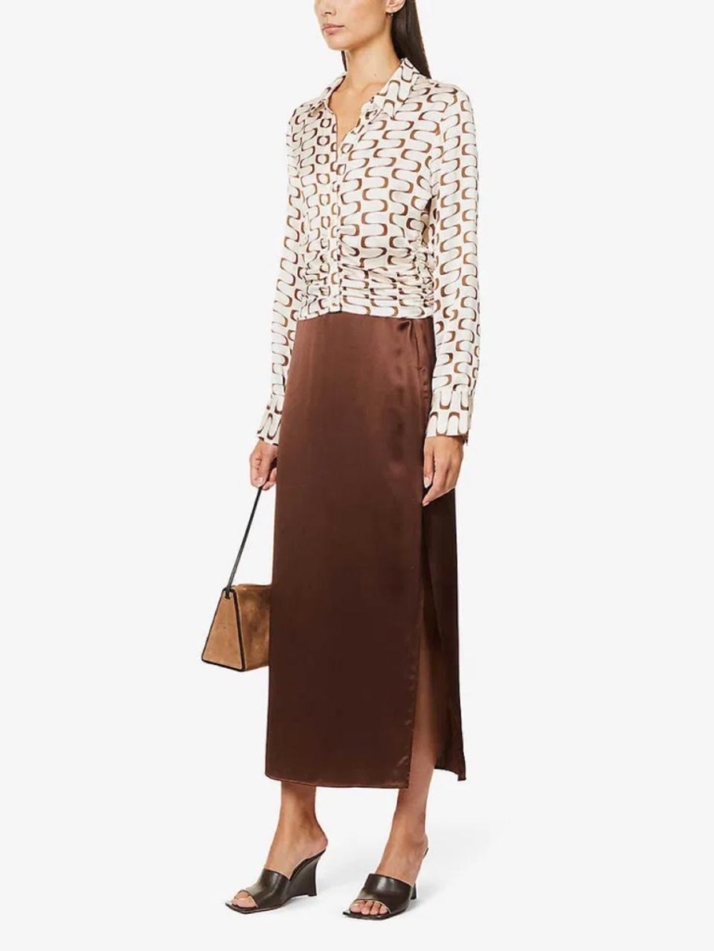 NWT Reformation Aida Silk Maxi Skirt